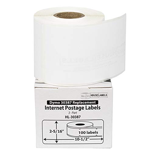 HouseLabels Compatible with Dymo 30387 Labels, 2-5/16" x 10-1/2"