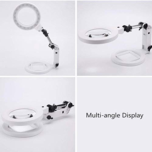 WSNHFUD Magnifying Glass Folding & Hand Held Lens - Best Reading Magnifier with Lights for Seniors Macular Degeneration and Etc