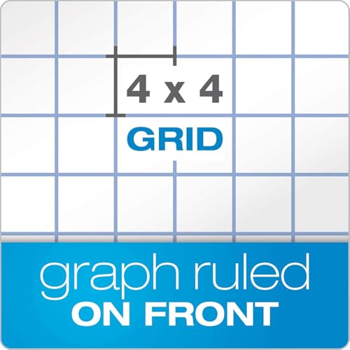 Tops Docket Gold Graph Paper Pad, 8.5 x 11, 4 x 4 Blue Grid Paper, 18 Pads