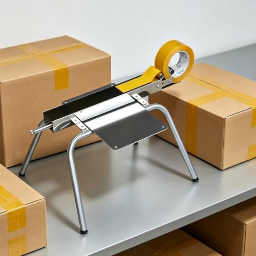 Manual Carton Sealing,Desk Tape Dispenser,Max Tape Width 55mm,Max Roll Thickness 35mm,Easy-to-Use Packaging Equipment with Stand