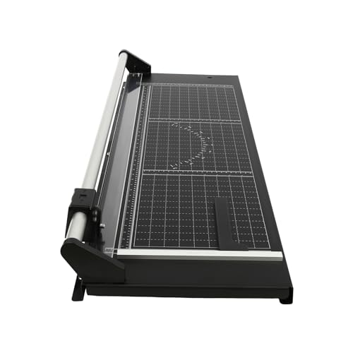 Precision Rolling Cutter Black 24/36 Inch Manual Rolling Trimmer Heavy Duty Rotary Paper Trimmer Professional Cutting Table for Photo Paper, Film, Office Paper, PVC (36 inch)