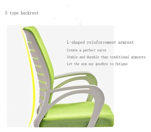 Chair Ergonomic Lumbar Support for Swivel Lumbar Support Desk Chair, Computer Mesh Chair with Armrest Black,Black Frame (Color : Black Frame Blue)