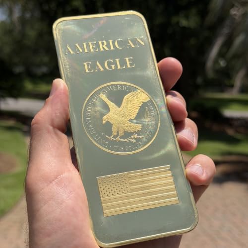 Heavenly Metals Walking Liberty 1 Pound Solid Brass Bar Ingot Paperweight
