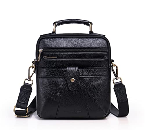 XIXIDIAN Messenger Bag for Men, Waterproof Laptop Briefcase Bag, Large Satchel Shoulder Bag Multi-Functional Bag (Color : Black, Size : 24.5 * 21 * 7CM)
