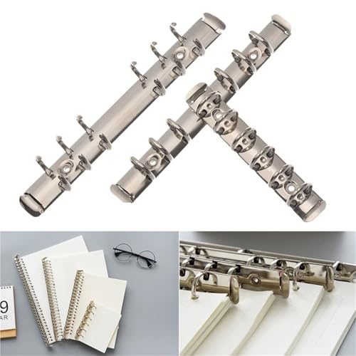 A6 Binder Rings 10PC A4/B5/A5/A6/A7 Spiral Rings Binder Clip Loose-Leaf File Folder Notebook Accessory Stationery for Notebook(A5-6 Rings)