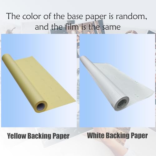 INTSUPERMAI Cold Laminating Film Glossy Self-Adhesive Lamination Vinyl Roll Film Cold Lamination Roll for Photo Picture Laminating and Protection 164ft Length 2 Mil (50in/1.27m Width)