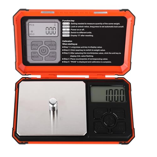GemTrue LED Pocket Diamond Jewelry Digital Scale High Precise Jewelry Scales Diamond Gemstone Carat Scales （no Battery） DK46006-N