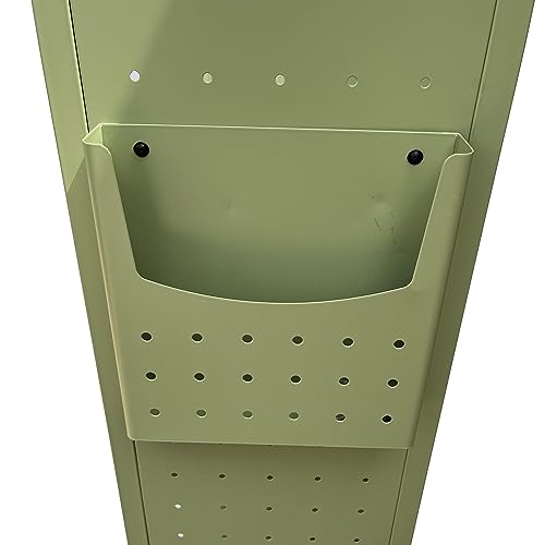 Workington Rolling Book Truck Book Cart with 3 Flat Shelves, Library Book Cart with Swivel Lockable Casters 3001 Apple Green