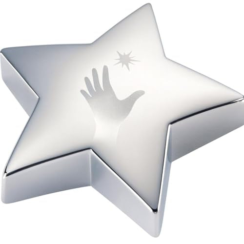 Custom Engraved Silver Star Paperweight – Personalized Office Desk Award & Recognition Gift | Free Engraving - Ships from USA