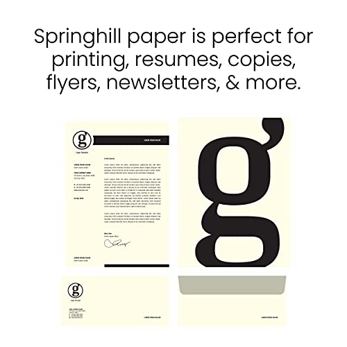 Springhill 11” x 17” Cream Copy Paper, 28lb Bond/70lb Text, 104gsm, 500 Sheets (1 Ream) – Colored Printer Paper with Smooth Finish – Versatile and Flexible Computer Paper – 024068R