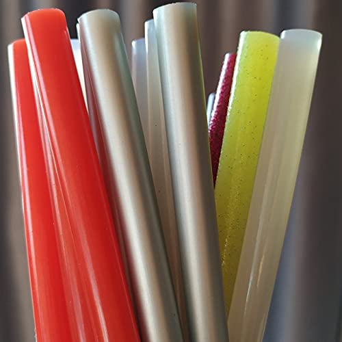 ZTBH Hot Melt Glue Sticks 50 Pcs 11mmx200mm Hot Melt Adhesive Stick, Hot Melt Adhesive for Professional Glue Gun, Handmade and Tools Melt Glue Stick (Diameter : Scarlet)