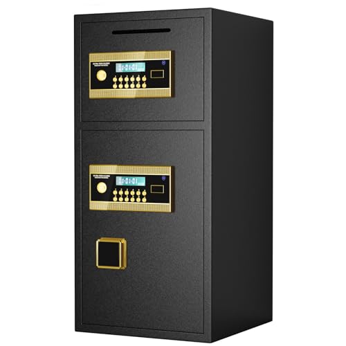 TYMMC Digital Security Safe Large Double-Door 6.0 Cubic Feet Coin-Operated Safe Box with Fireproof Waterproof Bag for Home Office Hotel