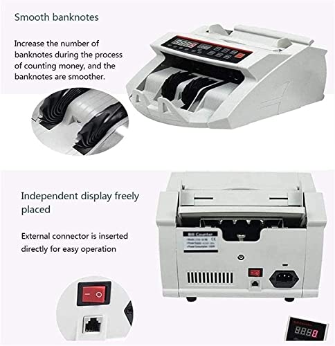 JIQHOHX Money Counter Counting Machine Bill Counting Machine Detector UV/MG Counterfeit Countries Such As US Dollar Euro British Pound Canada Japan Etc