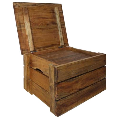 smnyxs Solid Mahogany Wood Storage Crate Set 2 Pieces que Style