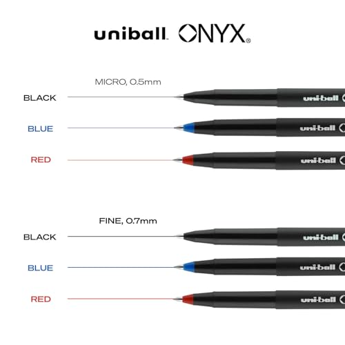 uniball™ Onyx Rollerball Pens, Fine Point (0.7mm), Black, 72 Pack