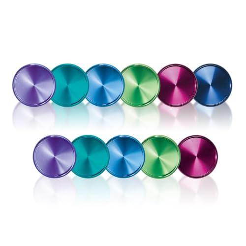Levenger Prismatic Aluminum Circa Notebook Discs (Set of 11) for Discbound Notebooks; 1 1/2" Discs can accommodate up to 185 Sheets