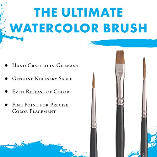 Princeton Siberia Genuine Kolinsky Sable Paint Brush for Watercolor, Series 7050, Round, 8
