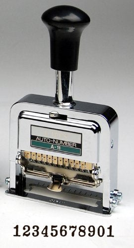Lion Pro-Line Heavy-Duty Automatic Numbering Machine 11-Wheel, Roman (A-11)