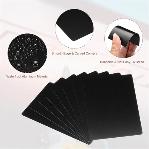 150pcs Blank Metal Business Cards, Aluminum for Custom DIY Engraving