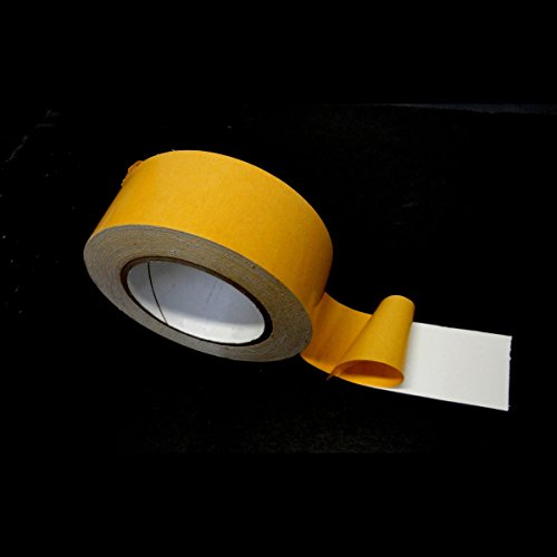 Double Coated Polyester Fabric Tape 9.25 Mil (55225) (Size:1.5" (36mm) x 25Yd-24 Rolls Per Case, White)