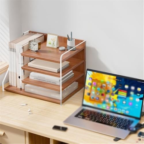 File Organizer 4 Tiers Office Desk Organizer Letter Tray A4 Paper Sorter Magazine File Holder