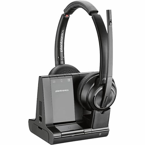 Poly Savi 8220 Office Stereo DECT 1920-1930 MHz Headset TAA - Microsoft Teams Certification - Stereo - Wireless - DECT - 590 ft - 32 Ohm - 20 Hz - 20 kHz - On-ear, Over-the-head - Binaural - Supra-aur