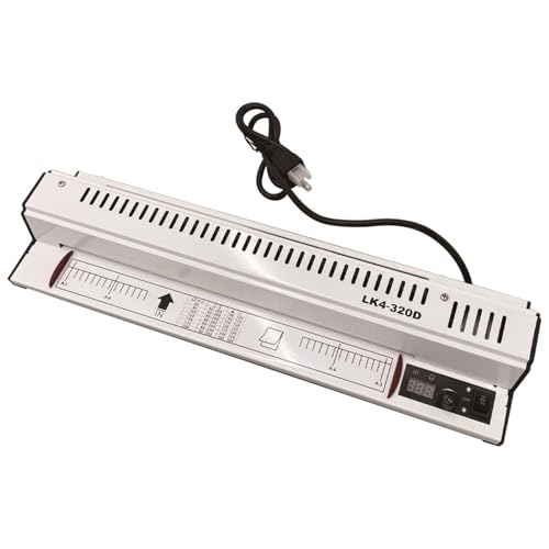 BEILOCKERY 110V 12.6" All Metal Thermal Laminating Machine, 300W 4-Roller Laminator Machine with Cold Mounting Function, Linfrared Radiation Heating