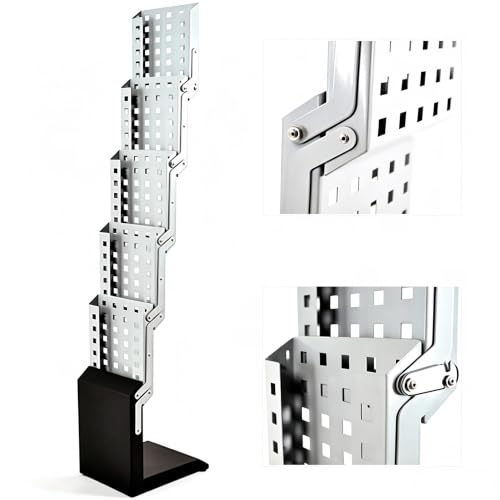 SIGNTALK Heavy Duty Aluminum Brochure Stand, 5 Tier Literature Rack
