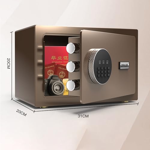 Fingerprint certification type compact electronic safe safe for home use A4 A security box for offices(Black,A)