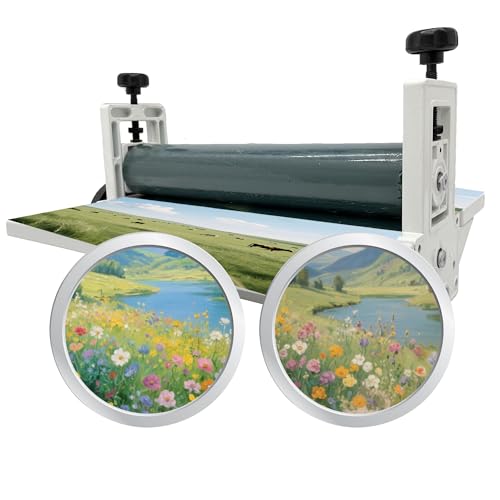 HayWHNKN Manual Cold Laminator High Precision 29.5 Inch Wide Desktop Cold Laminating Machine Adjustable Pressure Rubber Rollers with Fold-up Table for Posters, Photos, Documents, Book Laminating