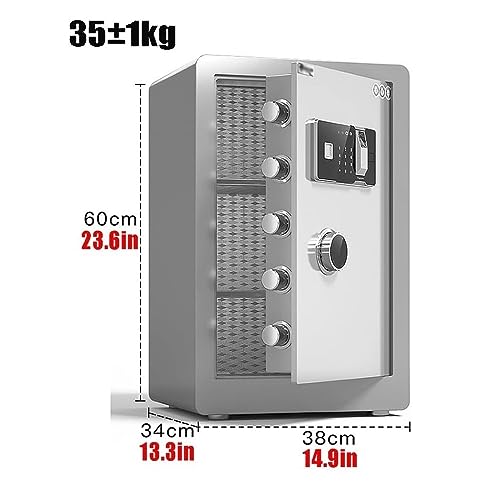 Safe Box,Fireproof Waterproof Safe Box Security Safe Box Digital Cabinet Safes Heavy-Duty Steel Large Safe,Electronic Safety Cabinet Place Secure Valuables Cash,A