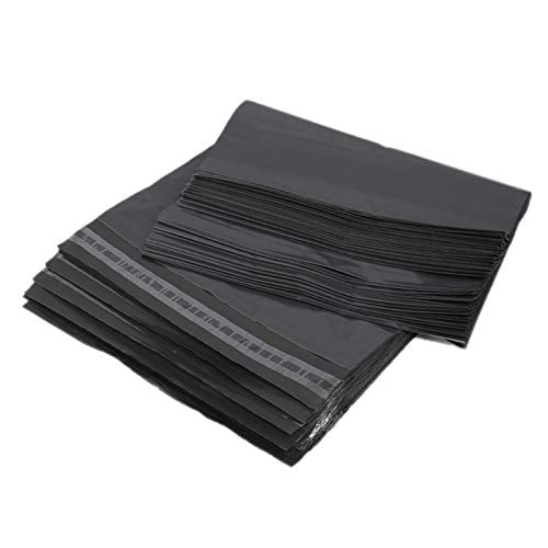 100PCS Courier Bags Self Adhesive Seal Plastic Pouch Black Envelope Mailing Bags (100PCS 40X60CM)