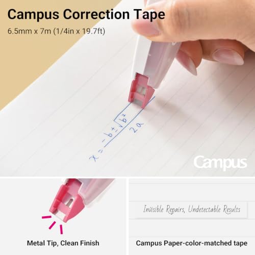 KOKUYO College Stationery Kit, B5 Smart Ring Binder+Graph Paper, 6 Notebooks (Wide+Flat), 0.9mm Mechanical Pencil, 4 Gel Pens (0.5mm Black), Correction Tape, Eraser, Pencil Pouch for College & Office