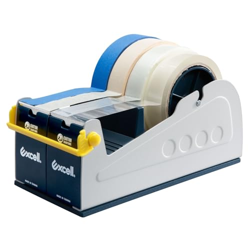 Excell ET-447 Heavy Duty Steel Desk Tape Dispenser 4" Wide 3" Core