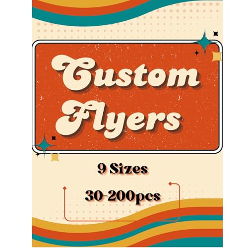 Custom Flyers,Custom Business Brochure Flyers Printing for Small Business,9 Sizes, 30-200 pcs, Upload Your Design.
