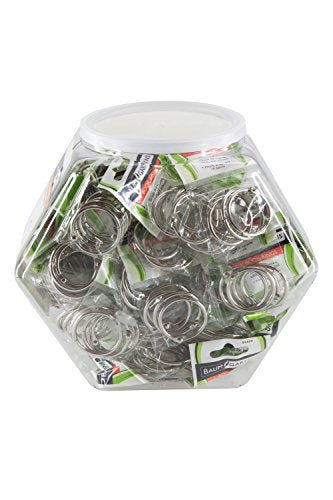 Baumgartens Book Rings, 1-Inch, Silver