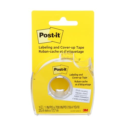 Post-it Labeling and Cover-up Tape 658, 1 in x 700 in (25.4 mm x 17.7 m) - [24 Pack]