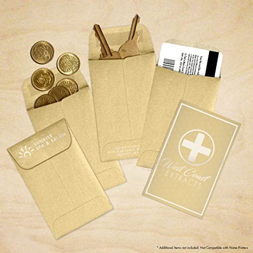 LUXPaper #1 Coin Envelopes | 2 1/4" x 3 1/2" | Blonde Metallic | 80lb. Text | 1,000 Qty
