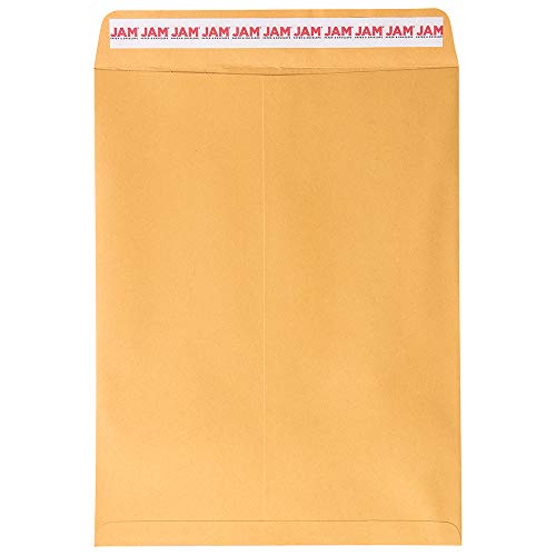 JAM PAPER 10 x 13 Open End Catalog Premium Envelopes with Peel and Seal Closure - Brown Kraft Manila - Bulk 500/Carton