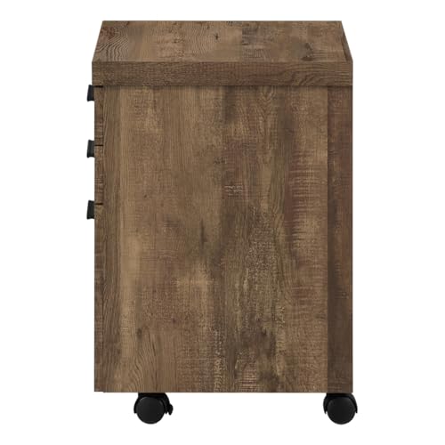 Office Room Spacious 3 Drawer File Cabinet with Black Colored Drawer Handles, Home Office File Cabinet with Smooth Drawer Glides, Easy to Assemble