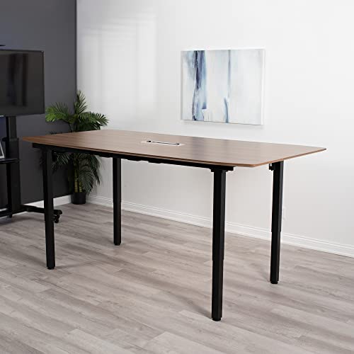 VIVO Black 4-Leg Dual Motor Electric Standing Desk Frame, DESK-E-400B