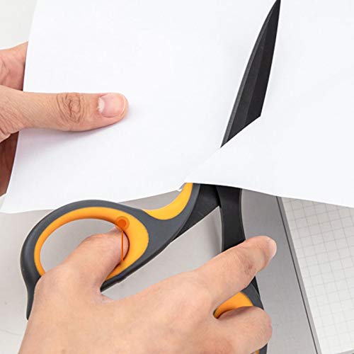DSWMY Craft Scissors, Craft Scissors Household Kitchen Large Multifunctional Office Tailor Handmade Adult Small Black Blade Coated Pointed