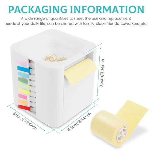 Xuanqiu Desktop Sticky Note Dispenser with 240+ Notes & Index Tabs