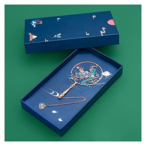 Bookmark Metal Bookmark Small Gift Graduation Souvenir Retro Chinese Style Teacher Gift 12 Styles Metal Bookmark (Color : 4) (1)