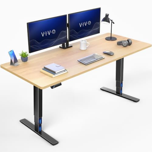 VIVO Light Wood 71 x 30 in Standing Desk, DESK-KIT-2E71C