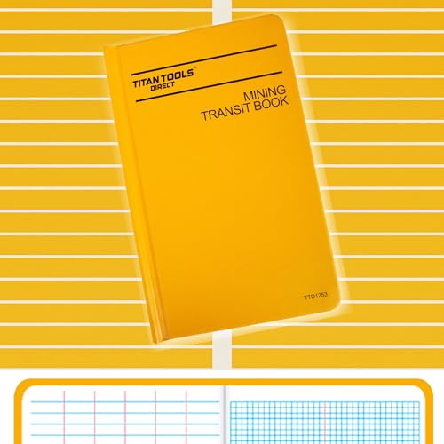Titan Tools Mining Transit Book Bundle 8" x 4", 6 Vertical Columns & 8x8 per Inch Grid - 12 Pack