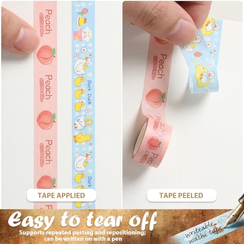 120 Roll Cute Washi Tape Set Aesthetic Masking Tape for Journaling Supplies