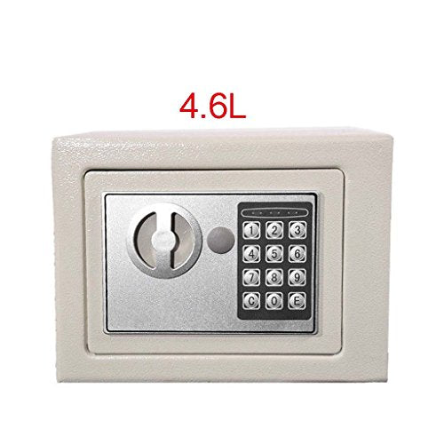 TBLOTYD Safe Box,Digital Electronic Safe Box for Home Office Hotel Security Solid Steel with Keypad Lock/Black/16L ，White-4.6L