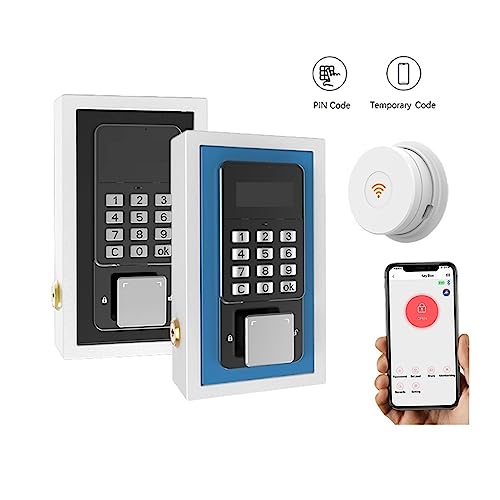 HGIYA Key Lock Box Safe Storage Waterproof Organizer Secret Cabinet Outdoor,Wall Mount,App Remote Password Security Code No Home