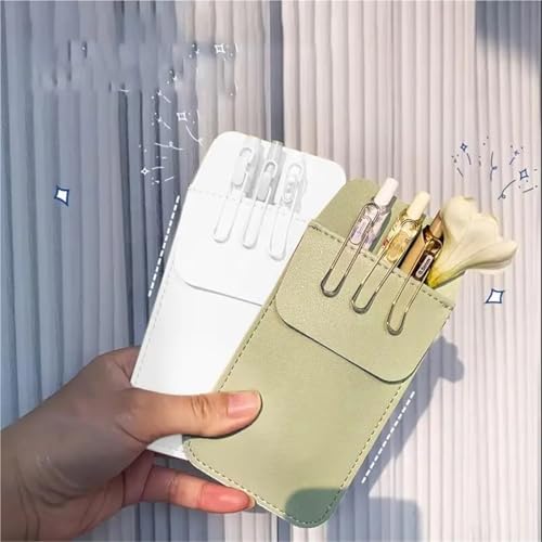 Yiodauh pocket protector 12PCS PU Leather Pencil Bags For Clothes Pocket Doctor Nurse Staff Leak-proof Pen Pouch Business Office School Holder